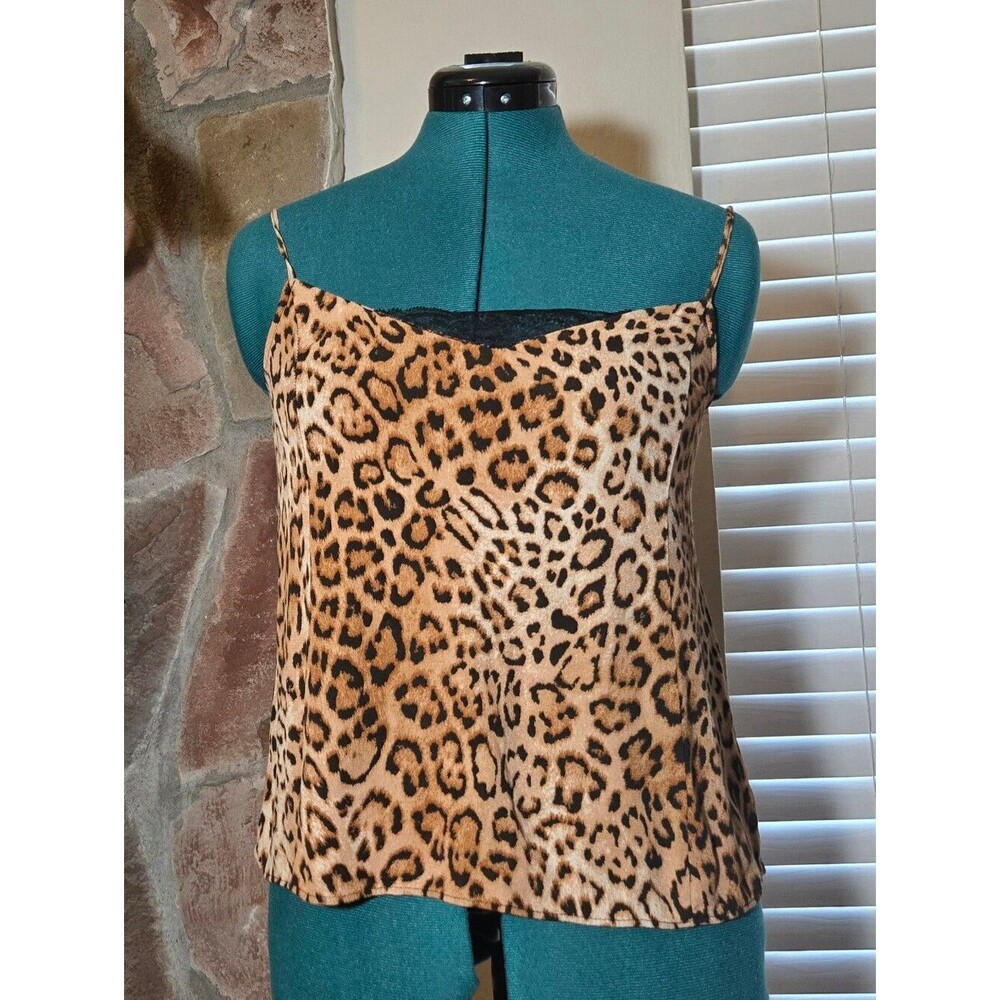 Zara Trafaluc Indie Sleaze Leopard Print & Lace Cami McBling Going Out Top